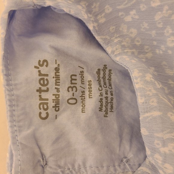 2pc CARTER'S BLUE DRESS SET - 0-3M - Picture 4 of 10